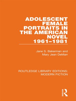 cover image of Adolescent Female Portraits in the American Novel 1961-1981